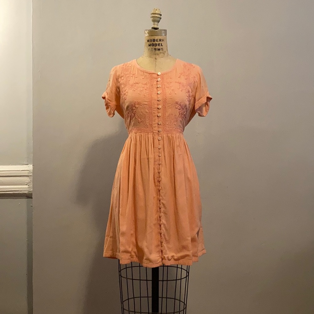 Vintage 90’s “Together!” peachy pink dress